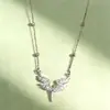 Cadena de Cintura de Cadena de Perlas Redondas Estilo Dulce y Fresco de Chica Atractiva para Mujer Verano Nuevo Colgante de Alas de Ángel de Metal Cadena Adelgazante para el Cuerpo Accesorio de Cintura