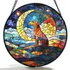 Cachorro da Lua Transfronteiriço Pingente Colorido de Vidro Ornamento de Vidro de Natal Decoração de Janela Apanhador de Sol de Jardim