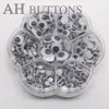 Materiais Artesanais Acessórios para Brinquedos DIY Olhos de Plástico Adesivos Móveis Preto e Branco 700 Peças na Caixa Flor de Ameixa