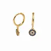 Brinco de Argola Cruzado Europeu e Americano Prata S925 Diamante Olho de Diabo Brinco de Argola Brincos Modernos Moda Brincos Estilo Europeu e Americano