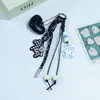 Huayang Corazón de Cuero + Colgante de Caballo Pequeño Charms DIY para Bolsos Adornos de Cuero PU Llavero Cordón Caballo Pequeño Tejido