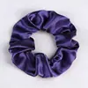 Gomas para el Cabello Estilo Europeo y Americano Transfronterizas en 80 Colores, Diademas de Satín Brillante, Gomas de Satín de Color Sólido Simples, Gomas para Coletas Altas para Mujeres