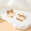 1 Par de Exquisitos Pendientes Pequeños de Flor, Material de Aleación, Superficie Brillante, Adecuados para el Uso Diario y para Ir al Trabajo, Diseño Versátil de Borla, Modelo Nuevo, Venta Caliente