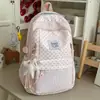 Mochila nueva estilo chica suave, alto atractivo estético, bolsa escolar de gran capacidad para chicas de secundaria y preparatoria, mochila de moda a cuadros y lunares