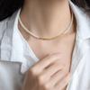 NK-143 Collar de perlas de plata rotas y oro, entrada de nicho de alta gama, collar de lujo para mujer, cadena de clavícula, collar popular de celebridades cibernéticas