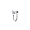 Pinza Nasal en Forma de U Europea y Americana Anillo Nasal Incrustado con Circonita Clip-On sin Perforación Anillo Falso para la Nariz Clavo de Nariz Joyería para Perforación Nasal sin Perforación