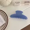 Pinza para el Cabello a Cuadros Elegante y Sencilla Estilo Coreano para Niña, Pinza de Tiburón de Acetato para la Parte Posterior de la Cabeza, Pinza Grande Versátil para el Cabello