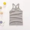 Camiseta Regata de Algodão Puro para Meninos para Usar por Baixo, Camisola em Y para Meninas, Camiseta Regata Infantil sem Mangas, Roupa Íntima para Meninos Jovens