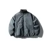 Undomaze Chaqueta de plumón de tendencia americana simple para niños Invierno Nueva Engrosada Cálida con Cuello Alto Chaqueta 25016