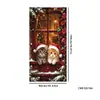 Nova capa de porta de Natal transfronteiriça, montagem de decoração de festa para criar atmosfera e oportunidades de fotos, bandeiras e faixas suspensas de Natal ao ar livre