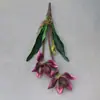 Orquídea Phalaenopsis Artificial Muy Realista para Decoración del Hogar, 3 Ramas con Hojas, Adecuada para Decoración Suave y Fotografía Floral