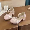 Zapatos de Princesa para Niñas Sandalias Cerradas de Verano para Niños con Perlas, Encaje y Lazo Estilo Dulce Zapatos de Actuación para Niñas Modernos