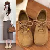 Sapatos Mula Casuais Bidirecionais Outono 2026 para Mulheres, Estilo Versátil de Cadarço Baixo, Estilo Americano, Aumentadores de Altura, Novo Modelo Coreano