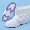 Zapatos de Enfermera de Velcro para Mujer, con Amortiguación de Aire, Suela Suave, Transpirables, No Cansan, Antideslizantes, Versátiles, Zapatos de Trabajo Gruesos para Hospital para Primavera y Verano