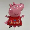 Celebridade da Internet Transfronteiriça Grande Clipe Vara de Puxar Filme de Alumínio Animal de Desenho Peppa Pig Balão Brilhante Atacado Barraca de Rua de Mercado Noturno Atacado