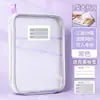 Bolsa de classificação de matérias em L, bolsa transparente para documentos, bolsa de malha com zíper para exames, bolsa para aulas de reforço, bolsa para arquivamento e armazenamento de provas