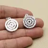 Atacado de fábrica joias de prata de lei S925 Runa lucky pingente redondo giratório marca Pingente pequeno feminino pingente de prata tailandesa branco