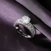 Europa y Estados Unidos anillo caliente transfronterizo Amazon popular moda lujo lujo anillo de diamante anillo de propuesta de pareja anillo de temperamento moda