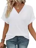 2025 Nuevo Camiseta Casual de Mujer Europea y Americana Rayada Multicolor de Manga Corta Top Más Vendido en el Extranjero