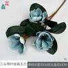 Três cabeças com folhas pintura Magnólia mão Magnólia casa sala de estar decoração flor artificial rua comercial janela flor de seda