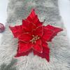 Três-camada rosa flor de Natal dourado vermelho prata verde rosa árvore de Natal decorativa guirlanda acessórios titular