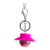 Chaveiro de argola com pingente de espelho de bola de cowboy transfronteiriço, pingente de carro DISCO DISCO, decoração