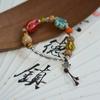 Pulseira de Cerâmica de Jingdezhen Novo Estilo Chinês Fresco Feito à Mão Tecido Meninas Literário Estilo Antigo Pulseira de Contas Atacado