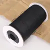 Corda de Poliéster Fio Torcido Fina Redonda Preta, Corda de Fio de Veludo de Nylon Branca 0,8-1,5mm, Corda para Etiqueta de Joia de Artesanato