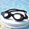 Gafas de natación de PVC para hombre y mujer, económicas, impermeables y antivaho, oferta especial, gafas de natación de competición, 1800 con tapones para los oídos.