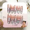 Adesivos para Unhas Olho de Gato com Diamantes e Laço, Unhas Leopardadas Sal Marinho Feitas à Mão, 10 Peças de Manicure Francesa Popular do Douyin