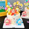 Celebridad de Internet Fiesta de Huevos Decoración de Pastel Feliz Cumpleaños Inserto de Letra Hp Accesorios de Decoración de Postre de Cumpleaños para Niños