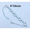 Plata S925 Soporte Vacío Pulsera de Cobre Blanco Puro Soporte Vacío Chapado en Platino Procesamiento de Incrustación de Piedras Preciosas Fábrica DIY Leidezhu