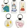 Venta Directa de Fábrica de Llaveros Lisos para Transferencia de Calor, Cuero de PU con Patrón de Lichi, Colgantes Personalizados Impresos con Logo de Sublimación