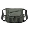 Nova Bolsa Transversal Masculina Versátil e na Moda com Textura de Couro, Bolsa de Ombro Simples, Estilo Workwear, Bolsa Masculina de Grande Capacidade para o Dia a Dia