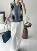 26 Chegada Outono Inverno Estilo Old Money Padrão Diamante Intársia Colete de Pelúcia Suéter de Cashmere Senso de Design Suéter de Lã Puyuan