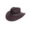 Sombrero de lana decorativo de cinta transfronterizo sombrero de fieltro de color liso