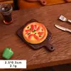 Casa de Muñecas Miniatura Simulación Charola de Pizza Accesorios para Jugar a Comer Modelo de Juego de Imitación Pequeños Adornos