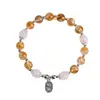 Pulsera Zodiacal de Cristal Amarillo Torre de Cristal Natural al por mayor, Alegría y Prosperidad, Nuevo Estilo Chino, Diseño Original para Mujer