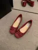 Estilo Coreano Estilo Francês Laço Prata Sapatos Doce Sapatos Femininos Sapatos Baixos Sapatos de Noite de Verão Sapatilhas