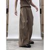Calças Ocidentais Simples de Textura Reta para Primavera e Outono, Versátil, Moda Masculina, Cor Sólida, Calças High-end de Perna Larga, Calças Ocidentais Casuais Yuppie