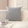 Funda de almohada estilo ins nórdico, pana rayada de color liso, funda de cojín de sofá de interior de moda, almohada de decoración para el hogar