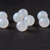 Ágata Branca Natural 7A Contas Espalhadas Contas Únicas Contas Semiacabadas DIY Contas Redondas de Cristal Branco Acessórios de Joalheria Artesanal Lote