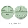 Prato dividido de silicone de grau alimentício para crianças com base de ventosa, bandeja de comida complementar para bebê, louça infantil resistente a quedas, prato de refeição com três compartimentos