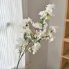 Flor artificial de cerejeira com 3 galhos, ramo de flor de pessegueiro, decoração de sala de estar, flor artificial, arranjo floral para casamento de hotel, Amazon transfronteiriça
