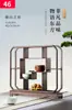 Estante para Tazas de Té de Madera Maciza J Estante Bogu Estilo Chinoiserie Caja de Almacenamiento Estante de Almacenamiento de Mesa Tetera de Té Pu'Er Alrededor de la Estufa Preparación de Té Juego de Té con B