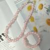 Collar y pulsera con cuentas de estrella esmeriladas y lazo interior chapado en color de dibujos animados, joyería para niñas, accesorios para niñas