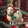 Nuevo Colgante Plano de Acrílico Mundo Animal Festival Navideño Fiesta Decoración de Árbol de Navidad Colgante