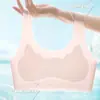 Ropa interior para niñas Estudiantes de primaria en desarrollo Sin rastro Anti-golpes 10 Sujetadores para niñas Chaleco para niños grandes Seda de hielo Verano Delgado