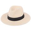 Sombrero de paja de playa con protección solar de verano exportación de comercio exterior Europa y Estados Unidos fábrica de sombreros Panamá sombrero plano directo sombrero para el sol