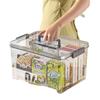 Caja de almacenamiento transparente para el hogar, coche, ropa, juguetes, aperitivos, caja de almacenamiento de respaldo, cesta de plástico, caja de almacenamiento